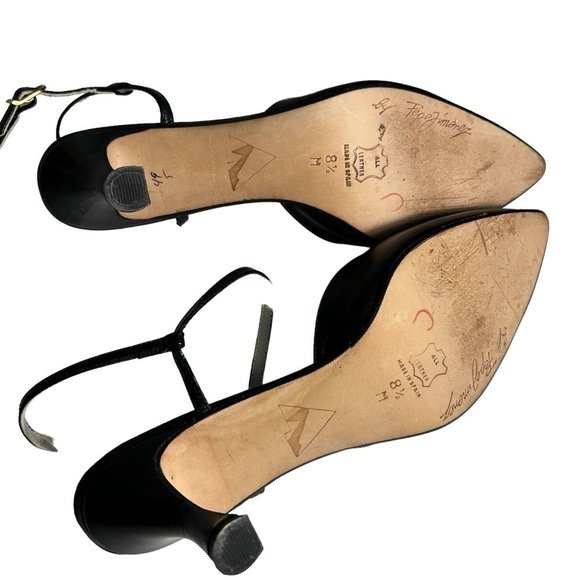 Pepe Jimenez Black Leather Ankle Strap Heels Sz 8.5 - Picture 13 of 13